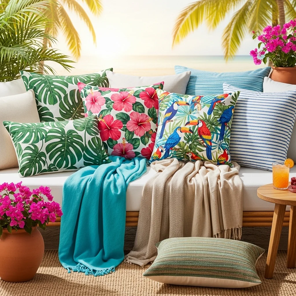 Tropical Pillows and Throws